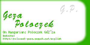 geza poloczek business card